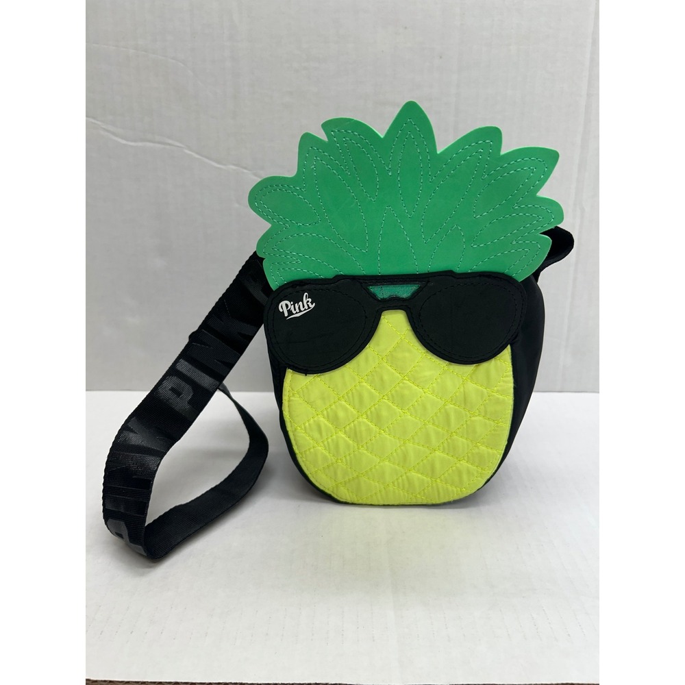 Victoria's Secret PINK Crossbody Cooler Bag Womens OS Yellow Pineapple Novelty